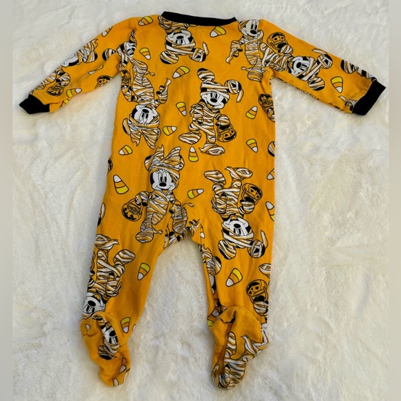 Disney Halloween Mickey Footed PJ’s- size 6-9 months - Picture 3 of 5
